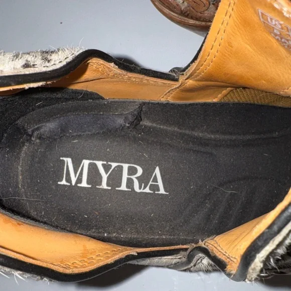 Myra Bag Tan and Black Ankle Boots - Picture 2 of 4